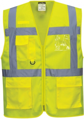 Vesta reflectorizanta Athens Hi-Vis Portwest, mesh executive, galben